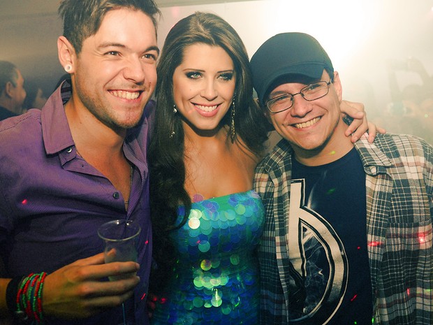 Nasser e Andressa em boate de Porto Alegre (Foto: Chico Soll / Divulgação)