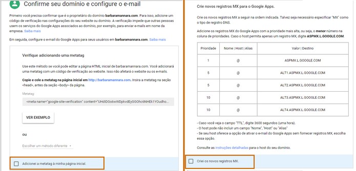 Configure o e-mail junto ao domínio (Foto: Reprodução/Barbara Mannara)