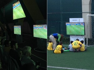 Evento em São Paulo reuniu 700 pessoas para demonstração de eletrônicos durante Brasil x México (Foto: G1) Evento em São Paulo reuniu 700 pessoas para demonstração de eletrônicos durante Brasil x México (Foto: G1)
