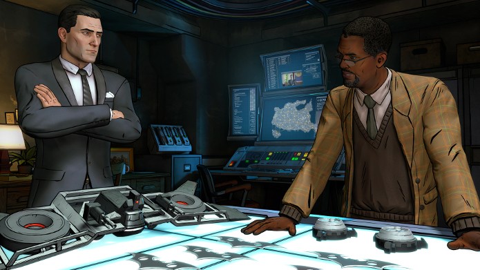 Bruce Wayne conversa com Lucius Fox (Foto: Divulgação/Telltale)