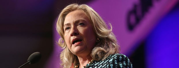 A secretária de Estado dos EUA, Hillary Clinton, fala nesta segunda-feira (24) na Iniciativa Global Clinton, em Nova York (Foto: AFP)
