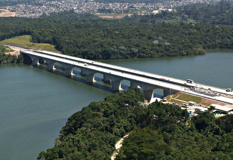 Obra do trecho Sul do Rodoanel, que é citada na delação da Odebrecht na Lava Jato (Foto: Divulgação)