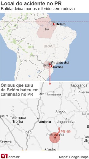 Acidente no PR (Foto: Arte/G1)