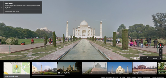 Taj Mahal no Street View do Google Maps (Foto: Reprodução/Paulo Finotti)