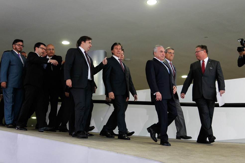 Temer recebeu apoio de aliados no dia em que TSE dava andamento ao julgamento da ação que pode culminar na cassação do presidente da República (Foto: Beto Barata/PR)