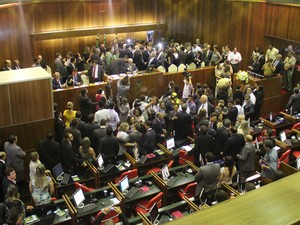 Plenário da Casa após resultado da eleição para a Mesa Diretora (Foto: Maria Romero/G1)