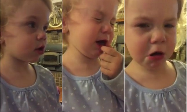 Menina chora ao ouvir do pai que não tem namorado
