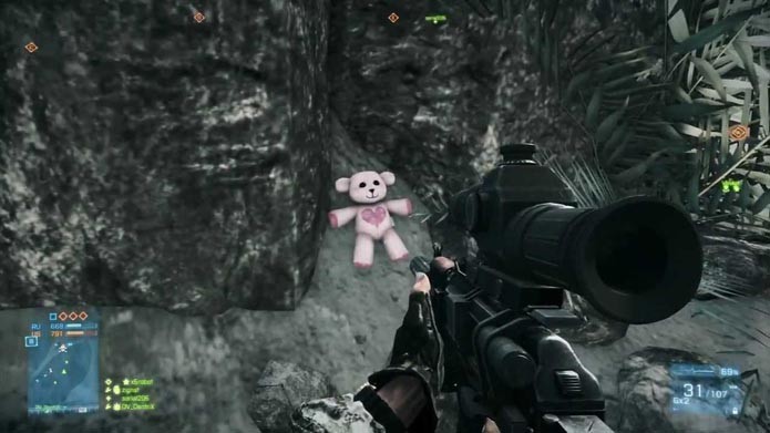 Ursos estão espalhados em BF3 (Foto: Reprodução/Youtube)