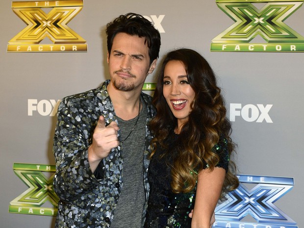 Alex e Sierra em festa do ‘The X Factor’ em Los Angeles, nos Estados Unidos (Foto: Kevork Djansezian/ Reuters)