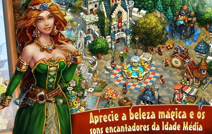 Tribez & Castlez é um jogo em português e não exige conexão com a internet (Foto: Divulgação)