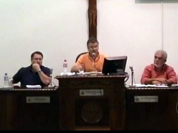 Sessão extraordinária em Avaré ocorreu após liminar pedida pelo prefeito (Foto: Reprodução/TV TEM)