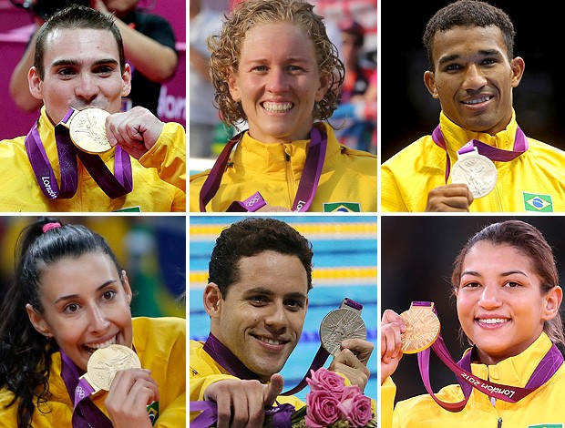 montagem Atletas prêmio brasil olímpico (Foto: Editoria de Arte / Globoesporte.com)
