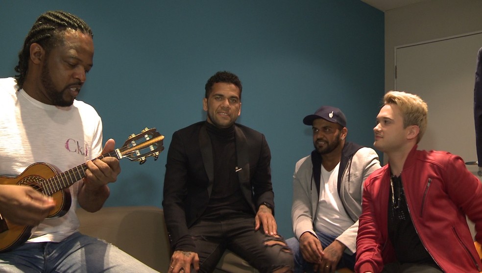 Xande de Pilares, Daniel Alves, Ney Alves e Thiago Matheus  (Foto: Gshow)