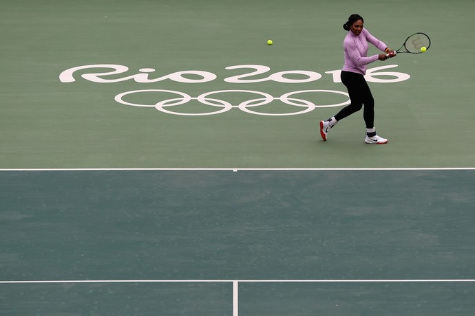 Serena Williams treinando Rio 2016 (Foto: Getty Images)