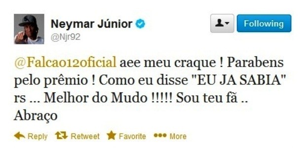 Neymar Falcão Twitter (Foto: Reprodução / Twitter)