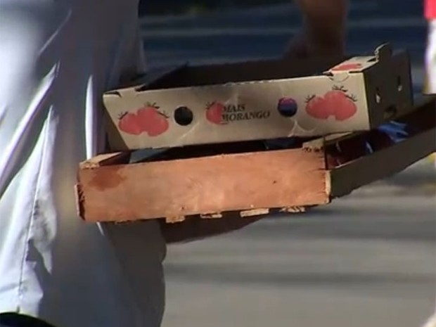 Alimentos vendidos na Ceasa apresentaram problemas de contaminação (Foto: RBS TV/Reprodução) Alimentos vendidos na Ceasa apresentaram problemas de contaminação (Foto: RBS TV/Reprodução)