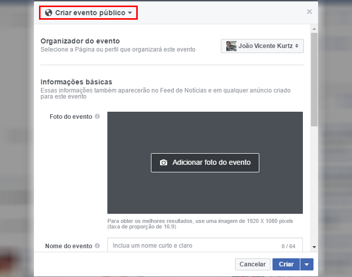 Recurso só pode ser usado em eventos públicos (Foto: Reprodução/Facebook)