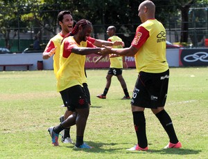 Adriano, Love, Ibson, Flamengo (Foto: Fernando Azevedo / Fla Imagem)