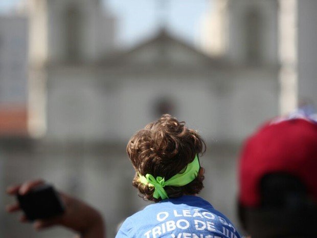 Participantes da Marcha para Jesus 2015 (Foto: Marcelo Brandt/G1)