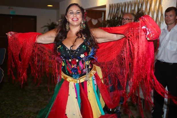 Fafá de Belém, no aniversário de Laurinha, filha de Mariana Belem (Foto:  Manuela Scarpa/ Photo Rio News)