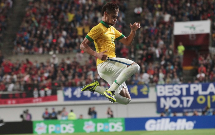 Neymar gol Brasil x Coreia (Foto: AP)