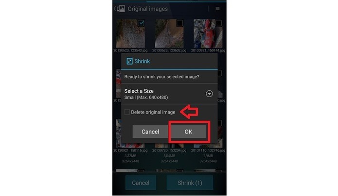 Redimensionando imagens no AVG Image Shrink & Share (Foto: Reprodução/Lívia Dâmaso)
