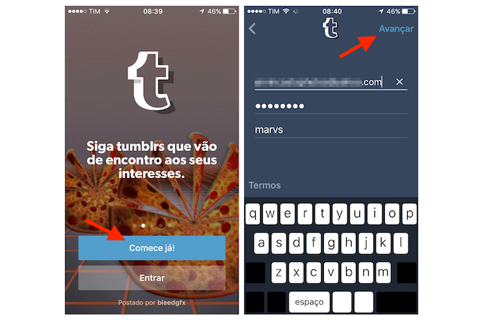 Iniciando a criação de uma conta do Tumblr pelo celular (Foto: Reprodução/Marvin Costa) (Foto: Iniciando a criação de uma conta do Tumblr pelo celular (Foto: Reprodução/Marvin Costa)) Iniciando a criação de uma conta do Tumblr pelo celular (Foto: Reprodução/Marvin Costa) (Foto: Iniciando a criação de uma conta do Tumblr pelo celular (Foto: Reprodução/Marvin Costa))
