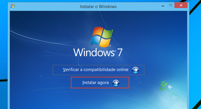 Iniciando a instalação do Windows 7 (Foto: Reprodução/Edivaldo Brito)
