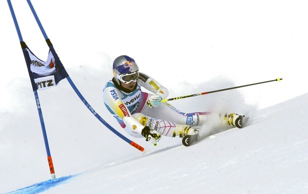 esqui Lindsey Vonn 27ª no slalom gigante em St. Moritz (Foto: Getty Images)