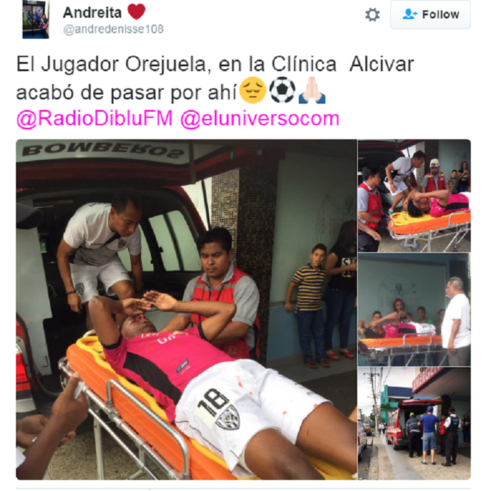 Twitter Orejuela clínica Equador (Foto: Reprodução/Twitter)