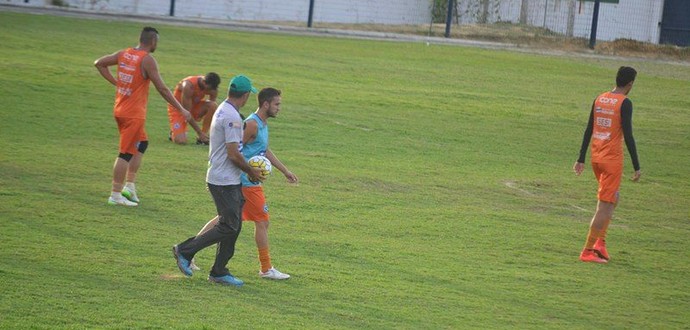Moroni em treino antes de partida contra Portuguesa (Foto: Didupaparazzo) Moroni em treino antes de partida contra Portuguesa (Foto: Didupaparazzo)