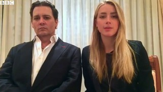 Johnny Depp e Amber Heard em vídeo (Foto: Reprodução)