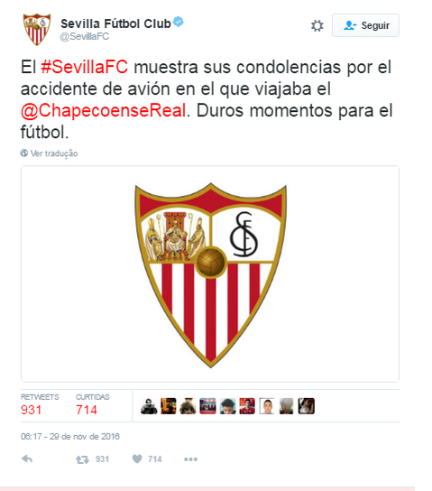 Chape Sevilla (Foto: Twitter)