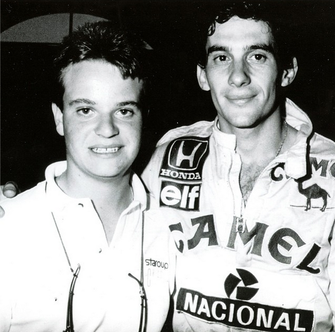 Rubinho e Ayrton Senna na época que corriam juntos na F1. (Foto: Reprodução/Instagram) Rubinho e Ayrton Senna na época que corriam juntos na F1. (Foto: Reprodução/Instagram)