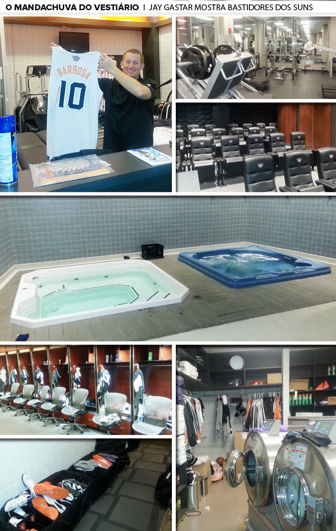 phoenix suns vestiario nba ginasio (Foto: Marcello Pires) phoenix suns vestiario nba ginasio (Foto: Marcello Pires)