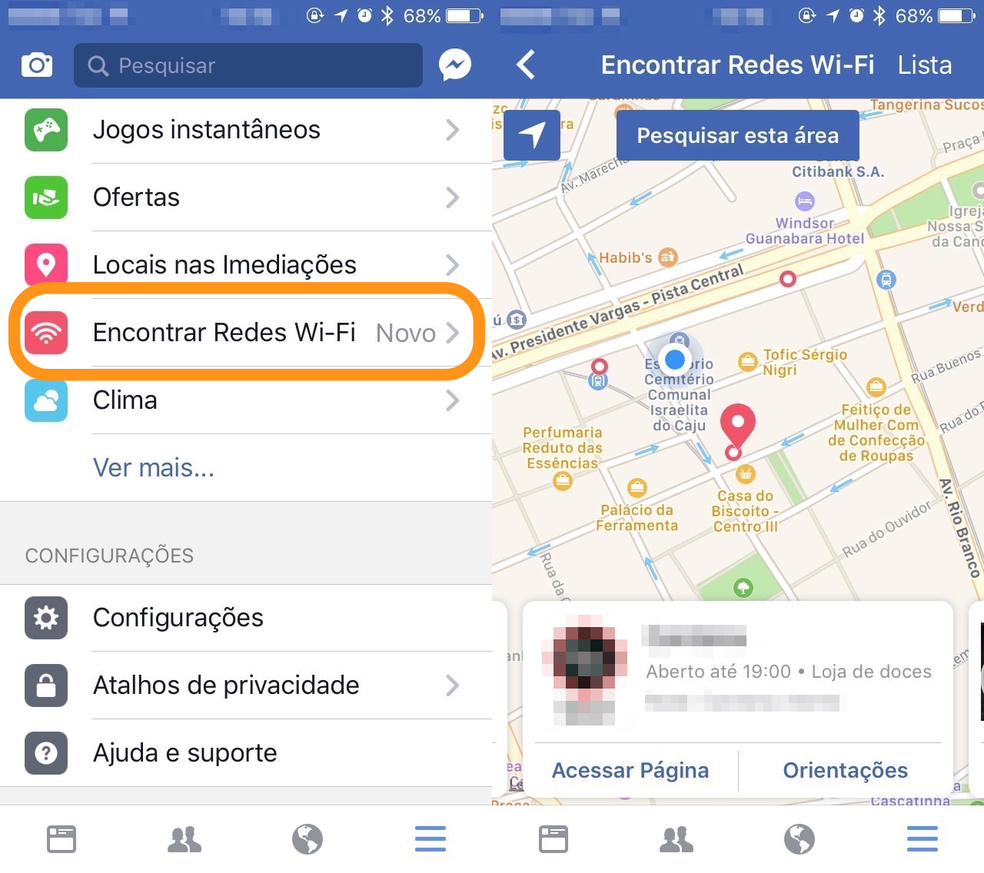 Função de Encontrar Wi-Fi passa a funcionar no mundo todo, no Facebook (Foto: Reprodução/Felipe Vinha)