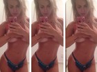 Veridiana Freitas faz selfie só de calcinha e recebe elogios por topless