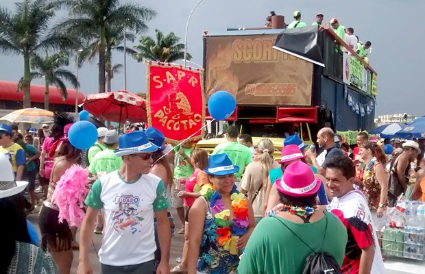 Foliões em desfile do Pacotão no carnaval 2015 pela contramão da W3 (Foto: Lucas Nanini/G1) Foliões em desfile do Pacotão no carnaval 2015 pela contramão da W3 (Foto: Lucas Nanini/G1)