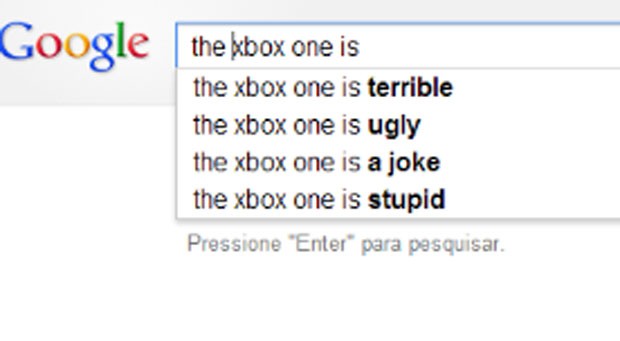 No Google, pesquisas sobre o Xbox One levam a resultados que falam mal do aparelho (Foto: Reprodução/Google)
