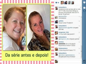 Roberta Caldeira emagreceu 26 Kg em 7 meses e postas sua conquista diária nas redes sociais. (Foto: Reprodução/Instagram)