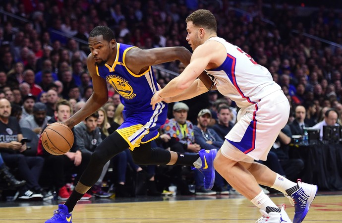 Kevin Durant e Blake Griffin Warriors x Clippers NBA (Foto: Getty)