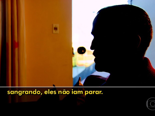 Rapaz diz ter sido ameaçado pelos seguranças do CTN (Foto: TV Globo/Reprodução)