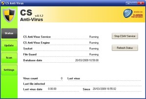 Interface CS Anti-Virus