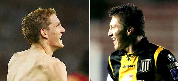 montagem Schweinsteiger e Alejandro Chumacero (Foto: Editoria de Arte / Globoesporte.com)