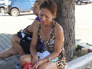 Zoe da Silva, mulher de Juvncio relata que viu o marido morrer (Foto: Juliana Barros/G1)