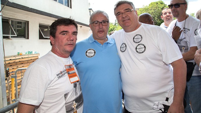 Andrés Sanchez, Roberto de Andrade e Mário Gobbi Corinthians (Foto: Paulo Lopes / Agência Estado)