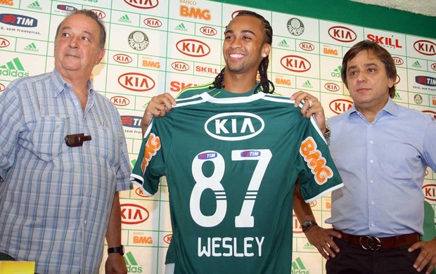 apresentação Wesley palmeiras (Foto: Anderson Rodrigues/Globoesporte.com)