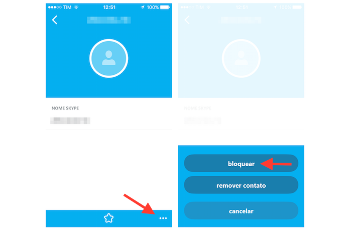 Iniciando o bloqueio de um contato no Skype para iPhone (Foto: Reprodução/Marvin Costa) Iniciando o bloqueio de um contato no Skype para iPhone (Foto: Reprodução/Marvin Costa)