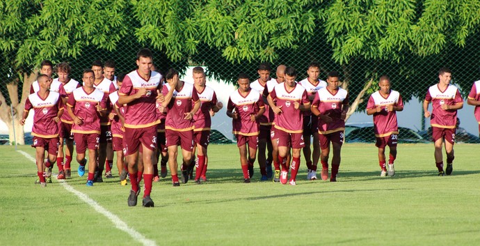 River-PI, apresentação elenco (Foto: Abdias Bideh/GloboEsporte.com)