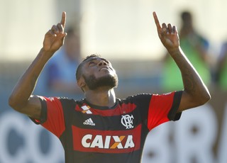 Cirino comemora gol diante do Bangu (Foto: Gilvan de Souza/ Flamengo oficial)